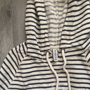 Striped Cropped Hoodie
